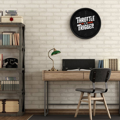 Round Wall Clock - Throttle And Trigger