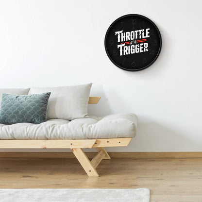Round Wall Clock - Throttle And Trigger