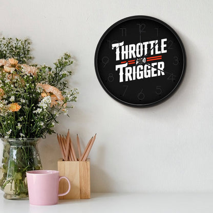 Round Wall Clock - Throttle And Trigger