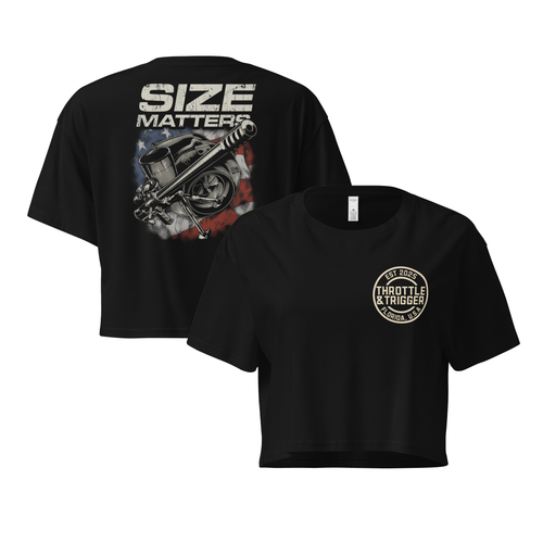 Size Matters Women’s crop top - Throttle And Trigger