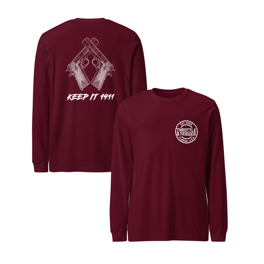 Keep It 1911 Unisex Long Sleeve Tee - Throttle And Trigger