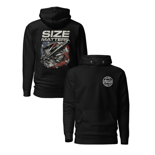 Size Matters Hoodie - Throttle And Trigger
