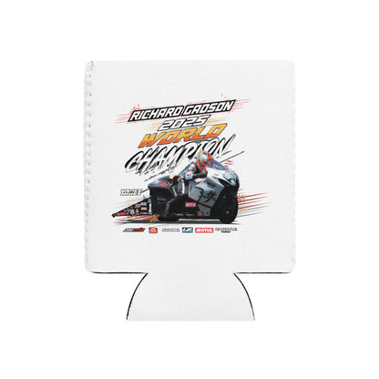 White can cooler with Richard Gadson 2025 World Champion racing graphic