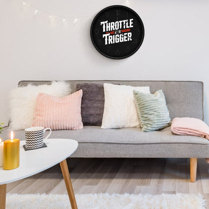 Round Wall Clock - Throttle And Trigger