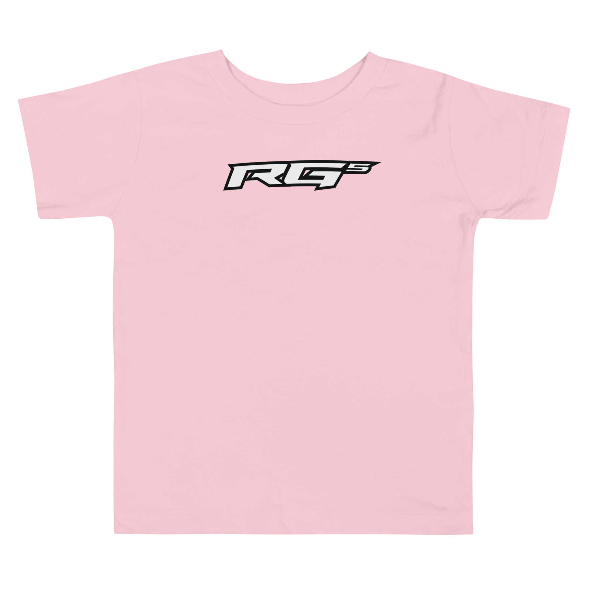 Pink toddler T-shirt with RG5 logo on front