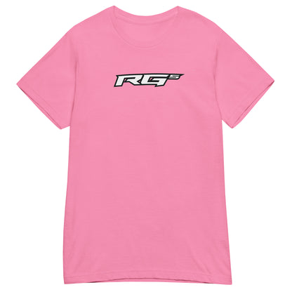 Women’s pink T-shirt with small RG5 logo on chest