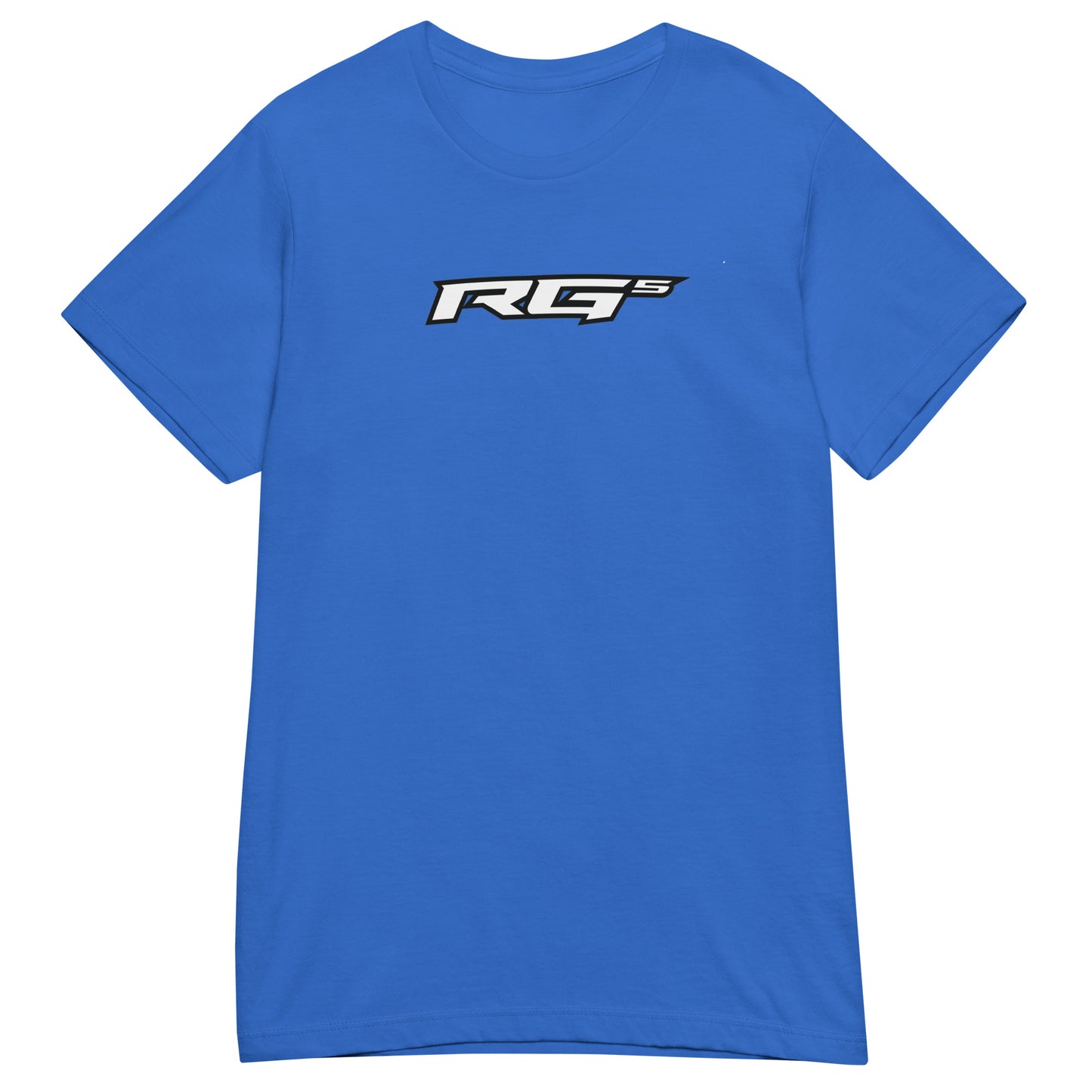 Women’s royal blue T-shirt with front RG5 logo graphic