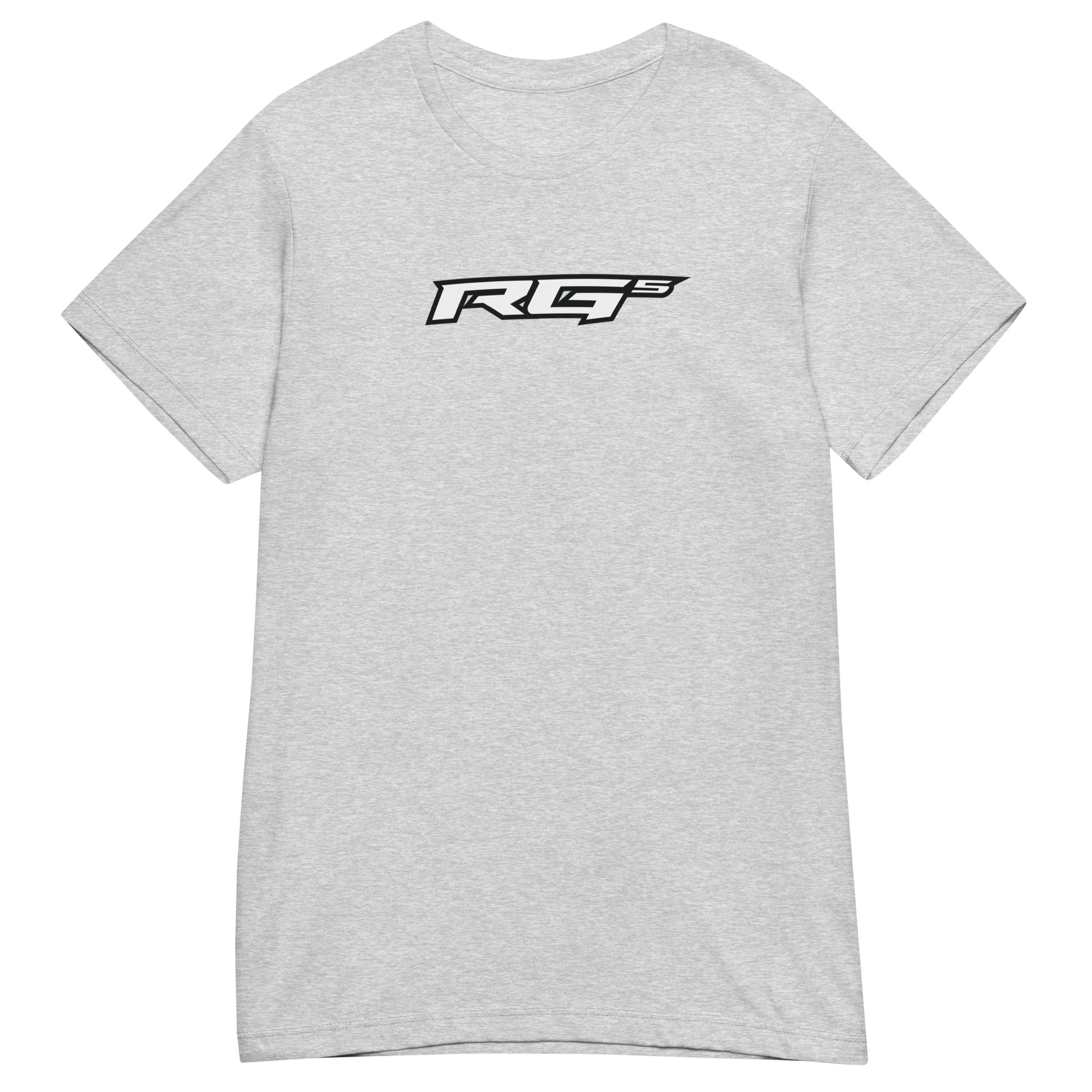 Women’s heather gray T-shirt with small RG5 logo on chest