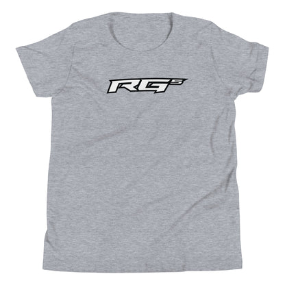 Athletic heather youth t-shirt with RG5 logo graphic on the chest
